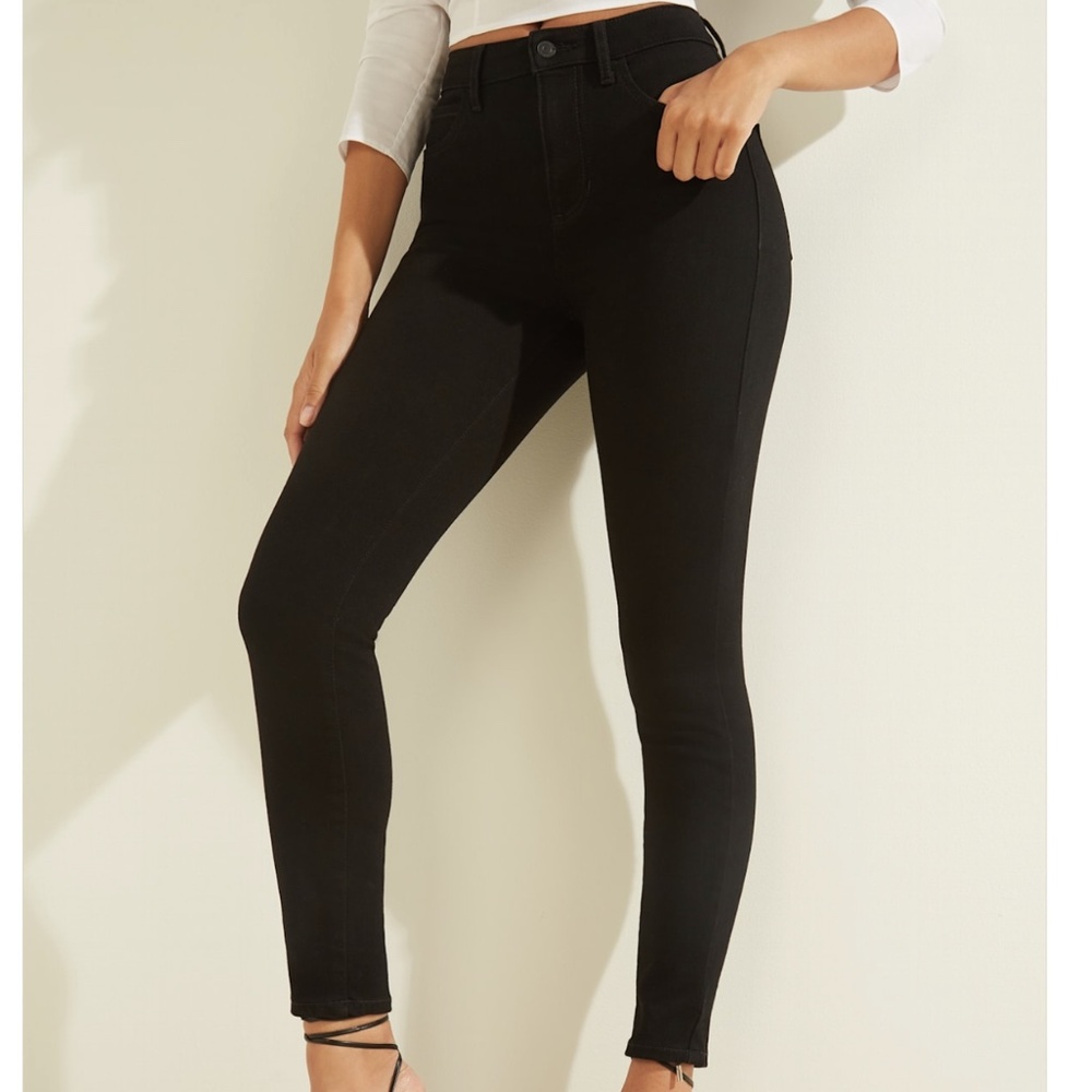 Guess 1981 Black High Waisted Skinny Jeans
